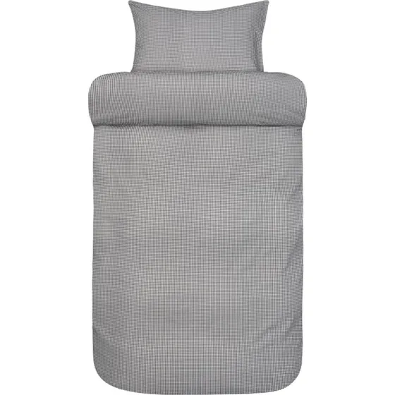 Høie Frans sengesæt 140x220 cm – Sort ternet, 100% bomuld