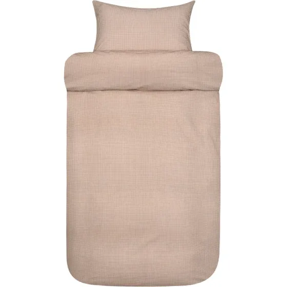Høie Frans sengesæt 140x220 cm – ekstra fin bomuld, brune tern
