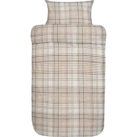 Høie David flonel sengesæt 140x200 cm – brun