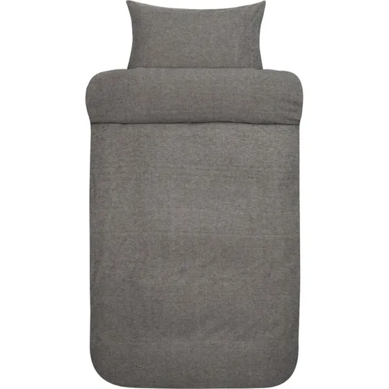 Høie Casper flonel sengesæt 140x200 cm – dæmpet sort