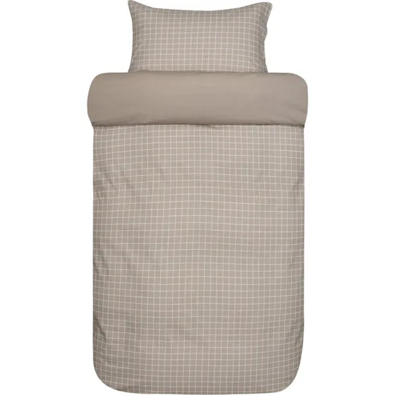 Høie Flonel sengetøj 140x200 Storm Beige (100% bomuld)