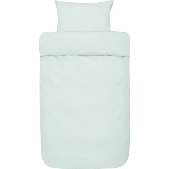 Høie Sanna lyseblåt krepp sengesæt 140x200 (100% bomuld)