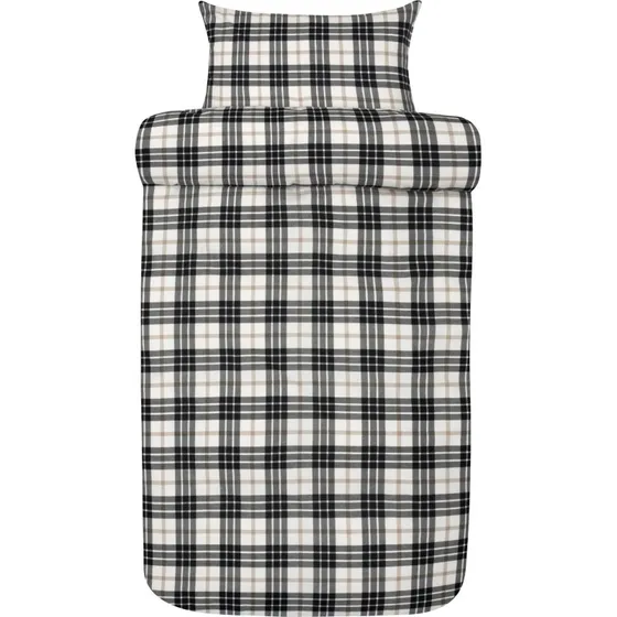 Høie Lukas flonel sengesæt 140x220 cm – sort tern