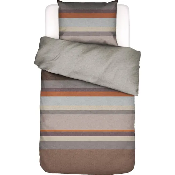 Essenza Kim Brown flonel sengesæt 140x200 cm - 100% bomuld