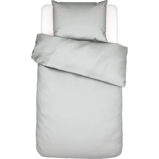 Essenza Minte Grey bomuldssatin sengesæt 140x220 cm
