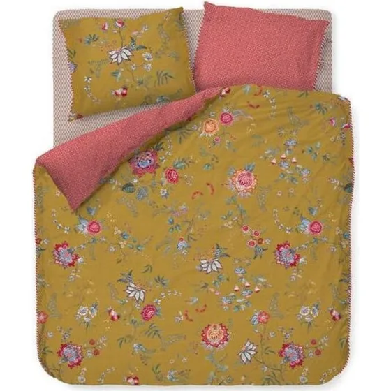 Pip Studio Flower Festival sengetøj 140x220 cm - Gul