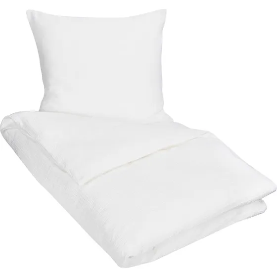 Junior sengetøj 100x140 cm Bæk og bølge - Hvid 100% bomuld