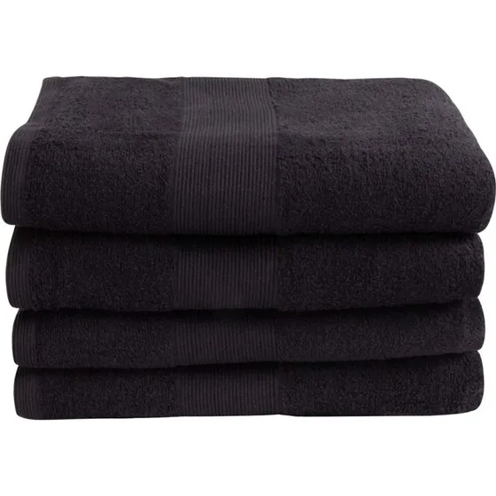 By Borg badehåndklæde 70x140 cm - Sort, 100% bomuld