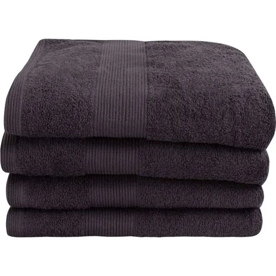 By Borg håndklæde 50x100 cm - Antracit (Valmue)