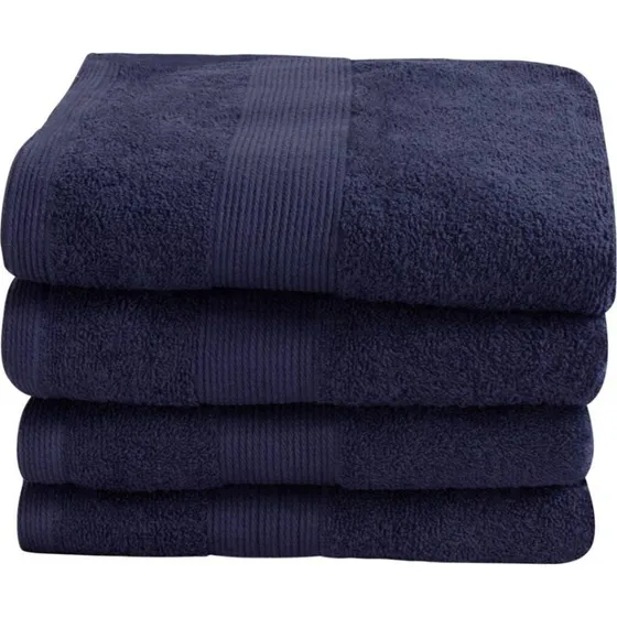 By Borg mørkeblå håndklæde 50x100 cm - 500 g/m²