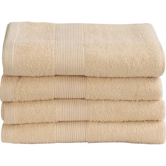 By Borg creme håndklæde 50x100 cm - 100% blødt bomuld
