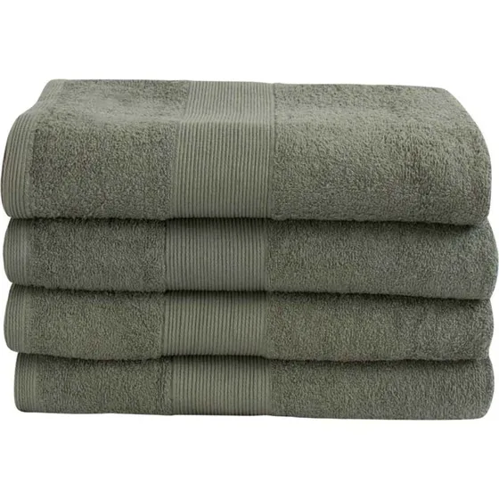 By Borg badehåndklæde 70x140 cm – Støvet grøn, 500 g/m²