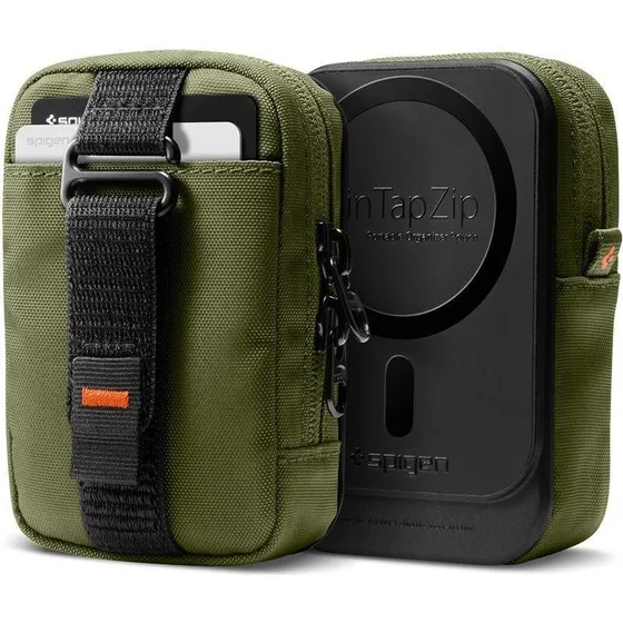 Spigen TintapZip Organizer Pung - Grøn med RFID-beskyttelse