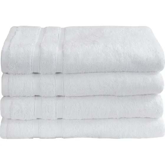 Bambus badehåndklæde 70x140 cm – 60% bambus, hvid