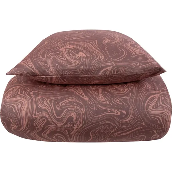 By Night sengesæt 140x220 cm - Marble Lavendel, 100% bomuldssatin