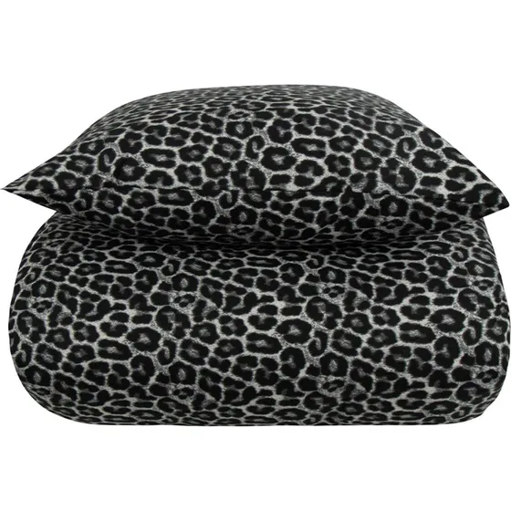 Borg Living Leopard sengetøj 140x220 cm - Sort/hvid