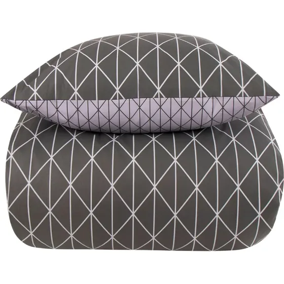 Borg Living Sengetøj 240x220 Harlequin Grey – 100% Bomuld