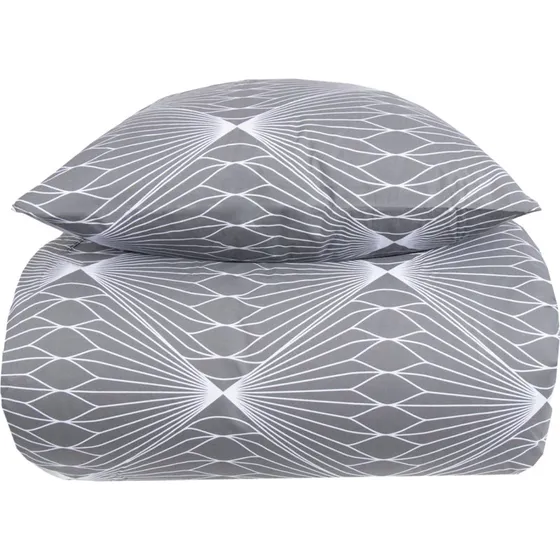 Borg Living sengetøj 150x210 cm Diamond Grey, 100% bomuld