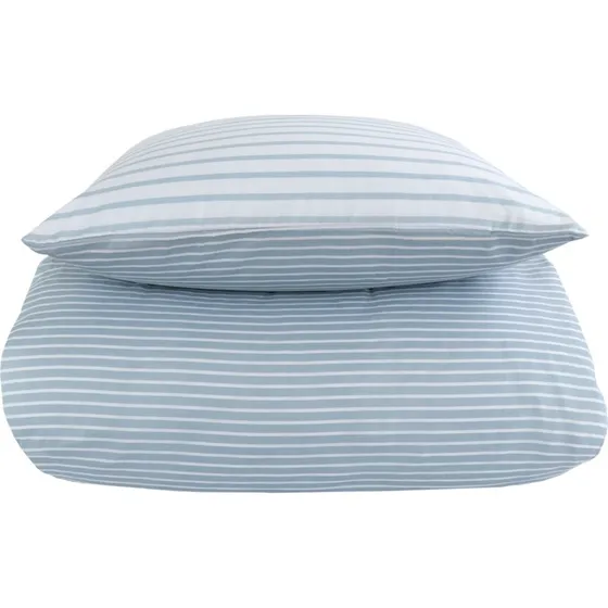 By Night bomuldssatin sengesæt 150x210 Narrow Lines blå