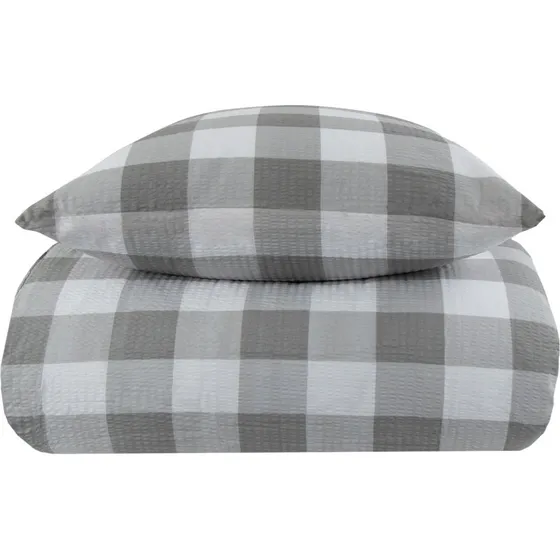 By Night Bæk & Bølge dobbeltsæt 200x200 cm - gråt tern