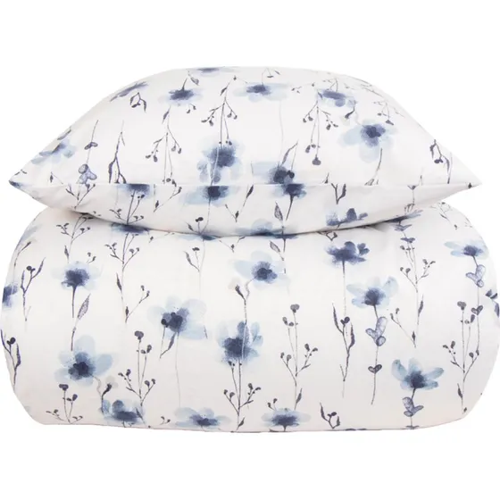 By Night Flonel kingsize sengetøj 240x220 Flower Blue