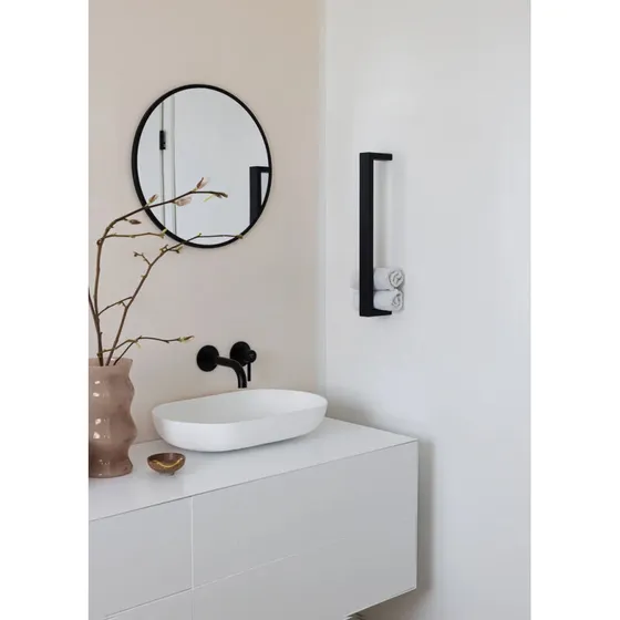 Metallbude Nali håndklædeholder, sort 50x10x4 cm