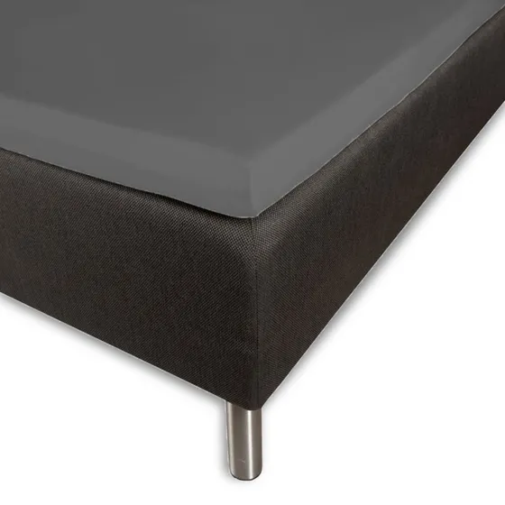 Kuvertlagen 90x210 cm 100% bomuldssatin – grå (8 cm)