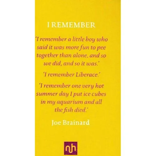 Joe Brainard & Paul Auster: I Remember - Bog