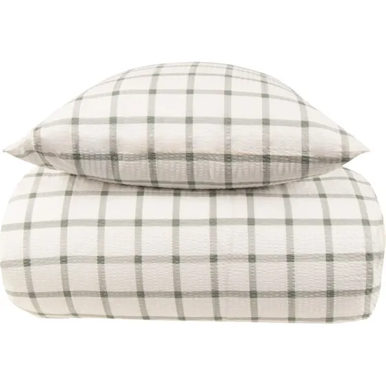 By Night Bæk & Bølge sengetøj 200x220 Check Green