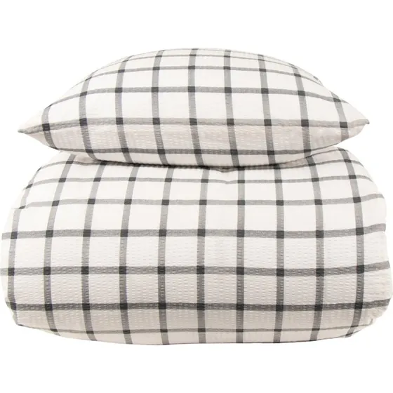 Sengetøj bæk og bølge 200x200 Check Grey – By Night