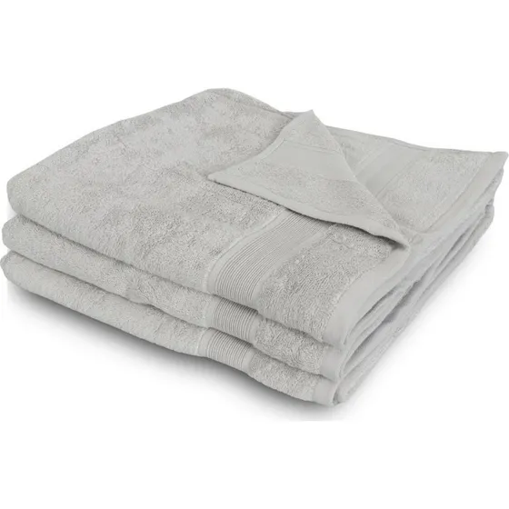 Bambus badehåndklæde 70x140 cm – Lysegrå, 60% bambus