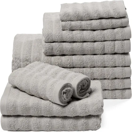 Borg Living 12-pak håndklæder i 100% kæmmet bomuld