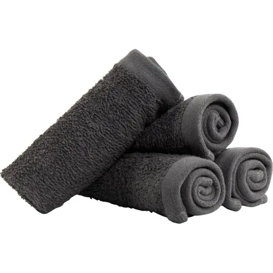 By Borg vaskeklude 4-pak 30x30 cm - mørkegrå