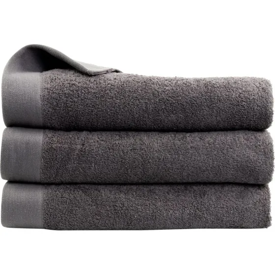By Borg badehåndklæde 70x140 cm - Mørkegrå (500 g/m²)