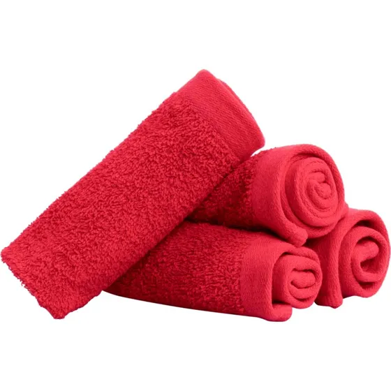 By Borg vaskeklude 4-pak - 30x30 cm rød (Valmue)