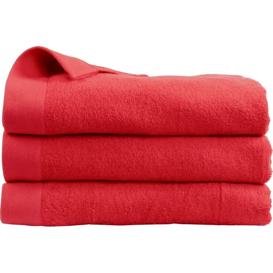 By Borg badehåndklæde 70x140 cm – Rød valmue, 500 g/m²
