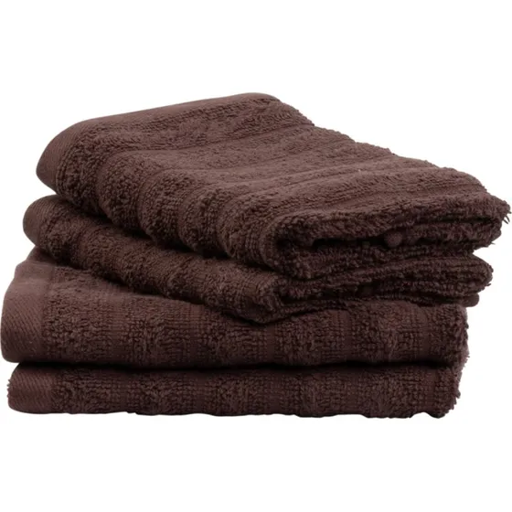 Borg Living gæstehåndklæder 2 stk 30x50 cm - brun