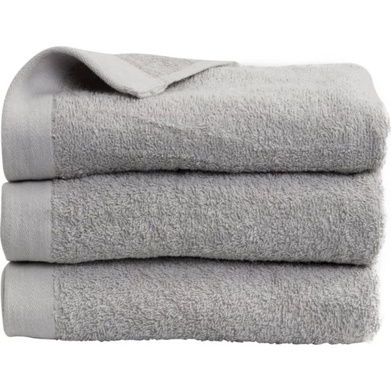 By Borg håndklæde 50x100 cm – 100% bomuld, lysegrå