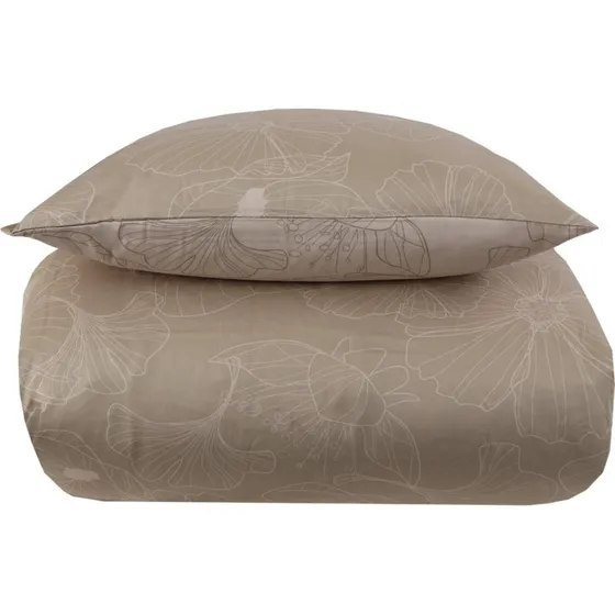 By Night King Size sengetøj 240x220 cm - Big Flower sand