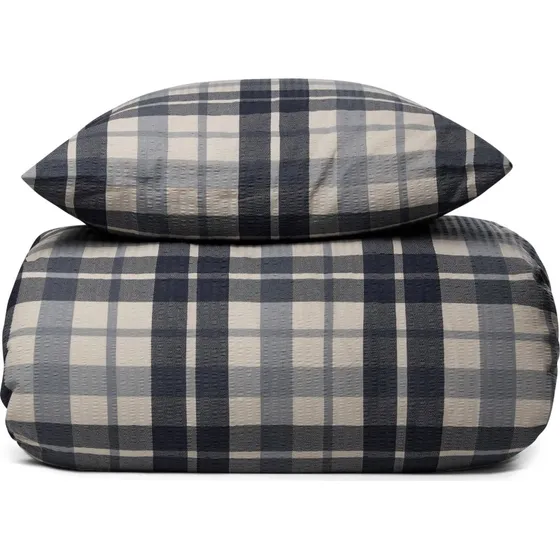 Bæk & Bølge kingsize sengesæt 240x220 cm – Blå tern