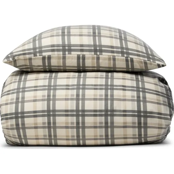 By Night Flonel kingsize sengesæt 240x220 – Large Check Blue