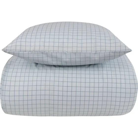 King size sengesæt 240x220 100% bomuld - Blå ternet