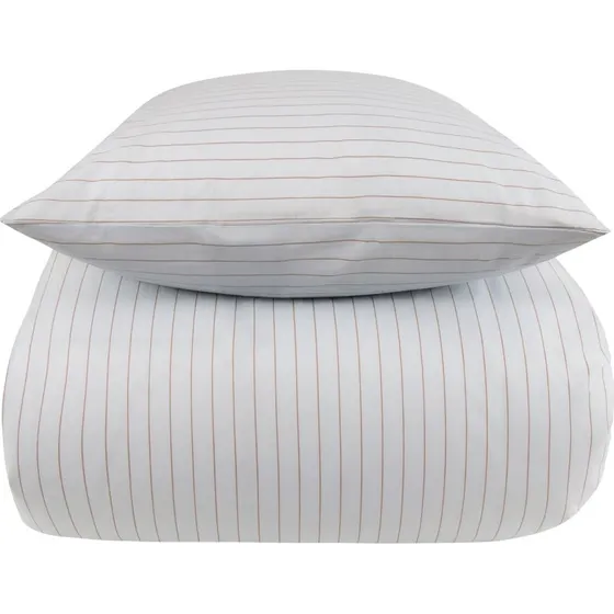 King size sengesæt 240x220 - Blå stribet 100% bomuld