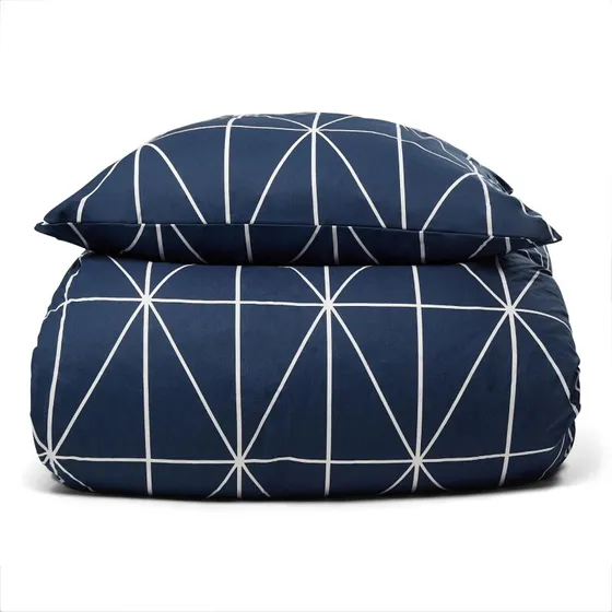 Nordstrand Home dobbeltsæt 200x220 cm 100% bomuld - Blå Harlekin