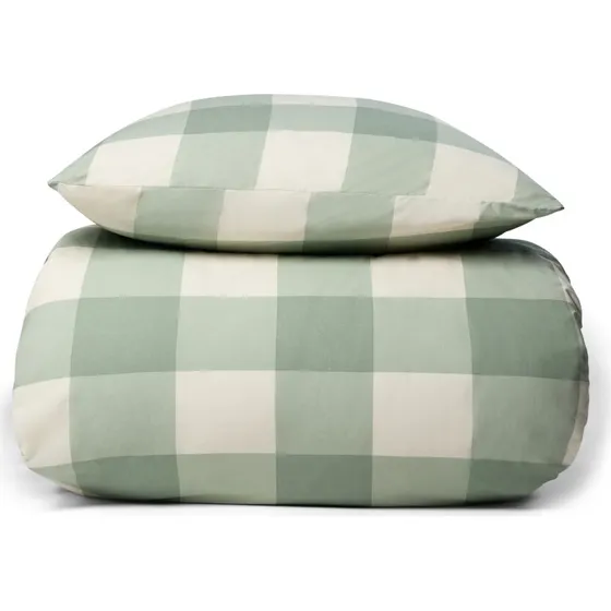 Nordstrand Home sengesæt 200x200 cm - Grøn store tern