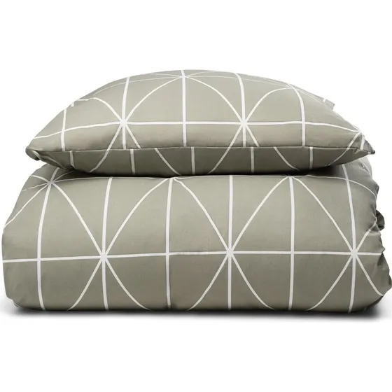 Nordstrand Home sengesæt 100% bomuld 140x220 – Grøn Harlekin