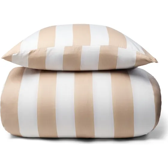 By Night Nordic Stripe sengesæt 140x220 – 100% bomuldssatin