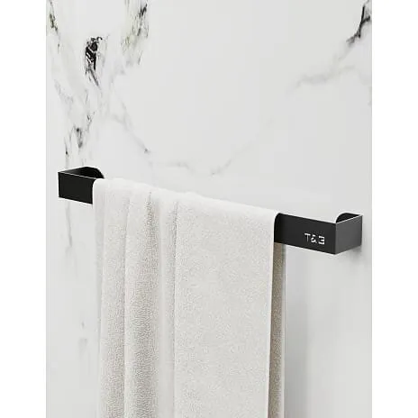 T&B Håndklædestang mat sort 52 cm