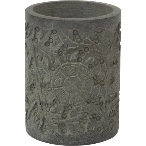 Tandbørstekrus i sten Borås Cotton – Grå 11x8 cm