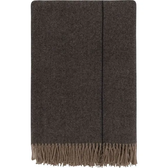 Høie Monte Viso lammeuldsplaid 130x200 mørkebrun